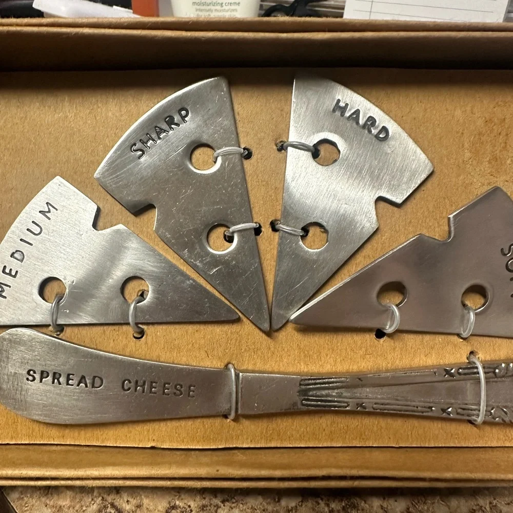 Thirstystone Stainless Steel 5 Piece Cheese Markers & Spreader Set
